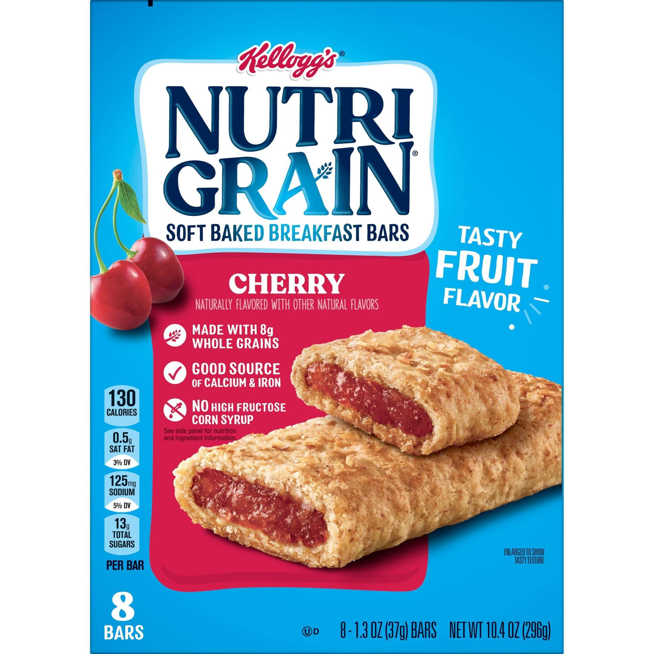 Nutri Grain Nutri-Grain Soft Baked Breakfast Bars Cherry, 1.3 Oz, 8 Ct