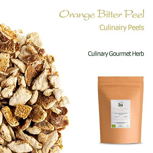 Valley of Tea Bitter Orange Peel Organic Zest - Orange Bitters Orange Zest For Baking Dry Orange Peel Dried Zest Dehydrated Oranges Dried Orange Peel Dried Bitter Orange Dried Orange Peel Bitter 100g