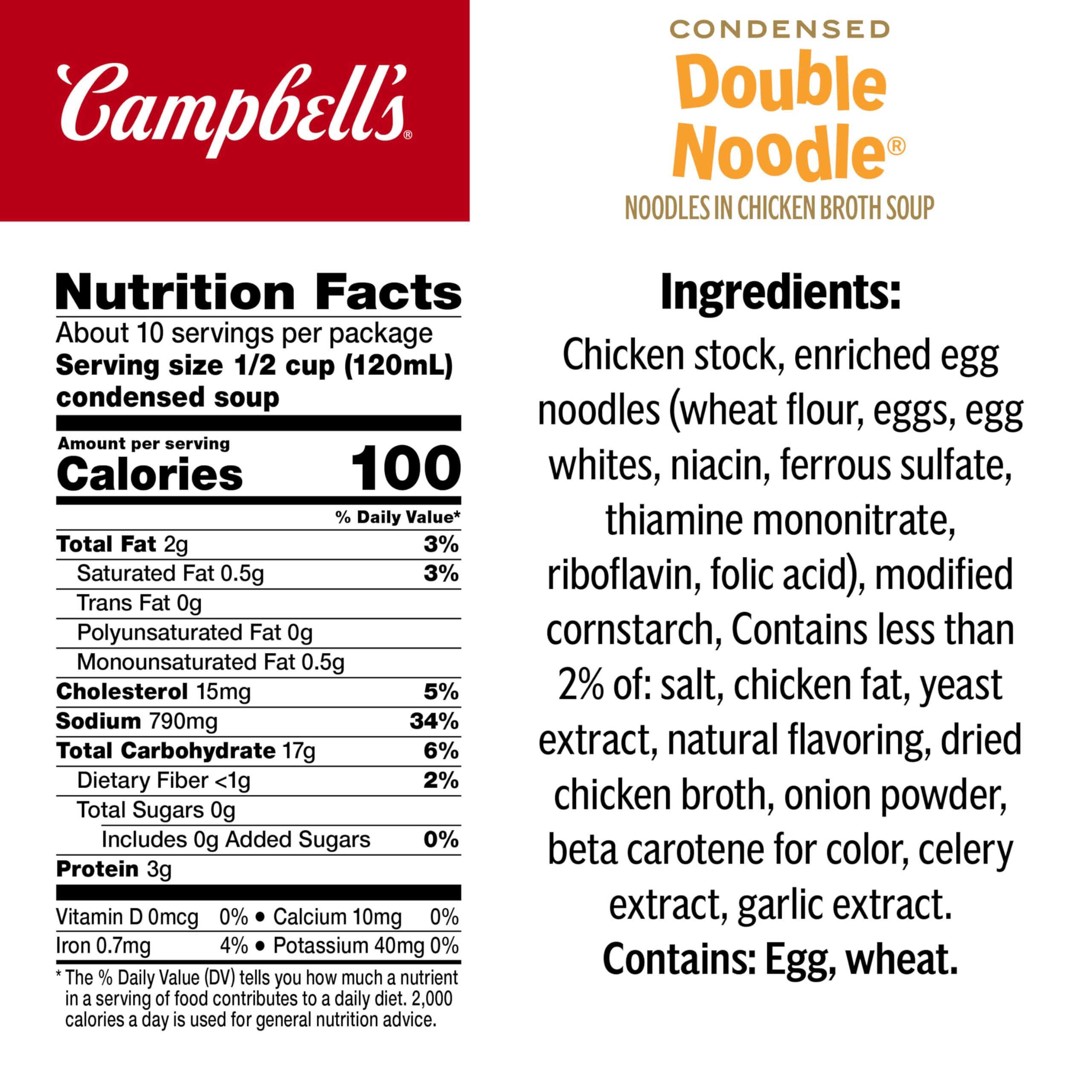 Campbell's Campbell's Condensed Kids Soup, Double Noodle Soup, 10.5 Ounce Can (Pack of 4)