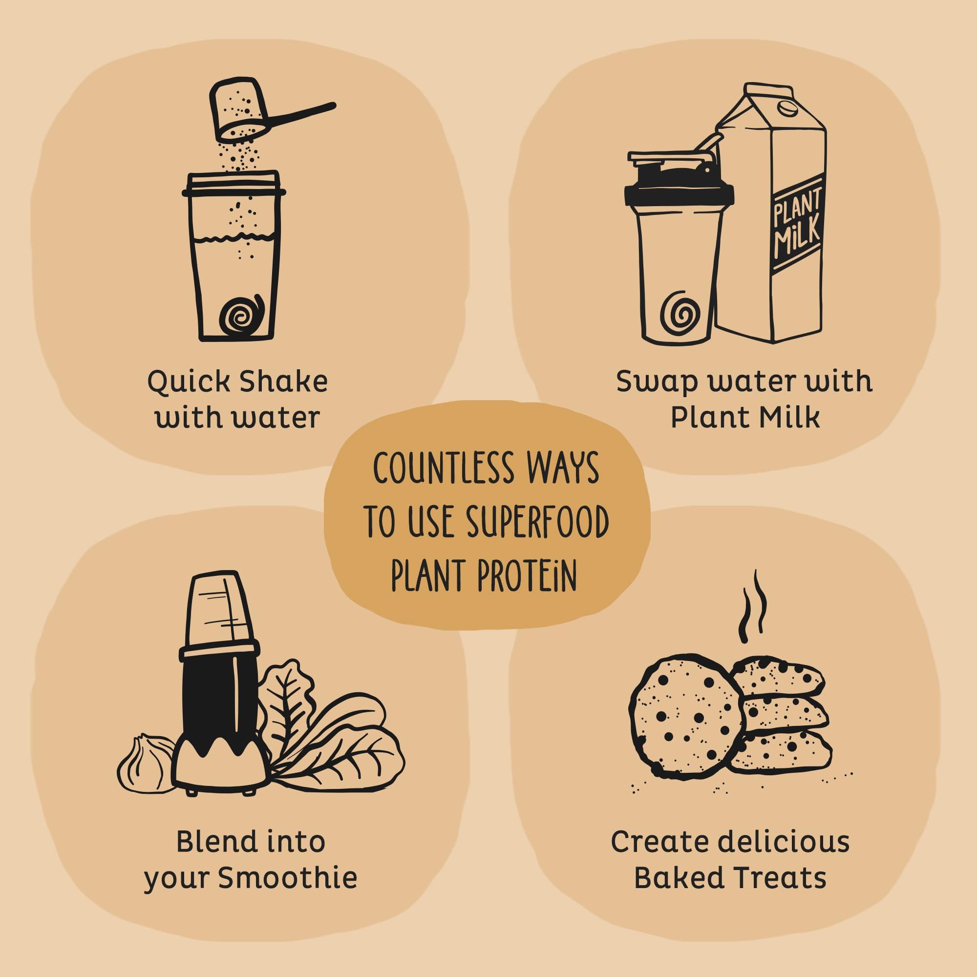 KOS KOS Organic Plant Based Protein Powder, Chocolate Peanut Butter - Delicious Vegan Protein Powder Meal Replacement - Keto Friendly, Gluten Free, Dairy Free & Soy Free - 2.4 lbs, 28 Servings