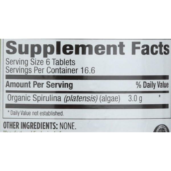 Sprouts Generic Sprouts Organic Spirulina 500 Mg - 100 Capsules