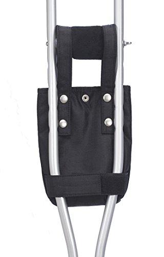 Juvo Juvo Products Crutch Caddy with 2 Pockets for Hands-Free Storage, 10 x 6.25 x 2.5 Inches, Black (CCP01)