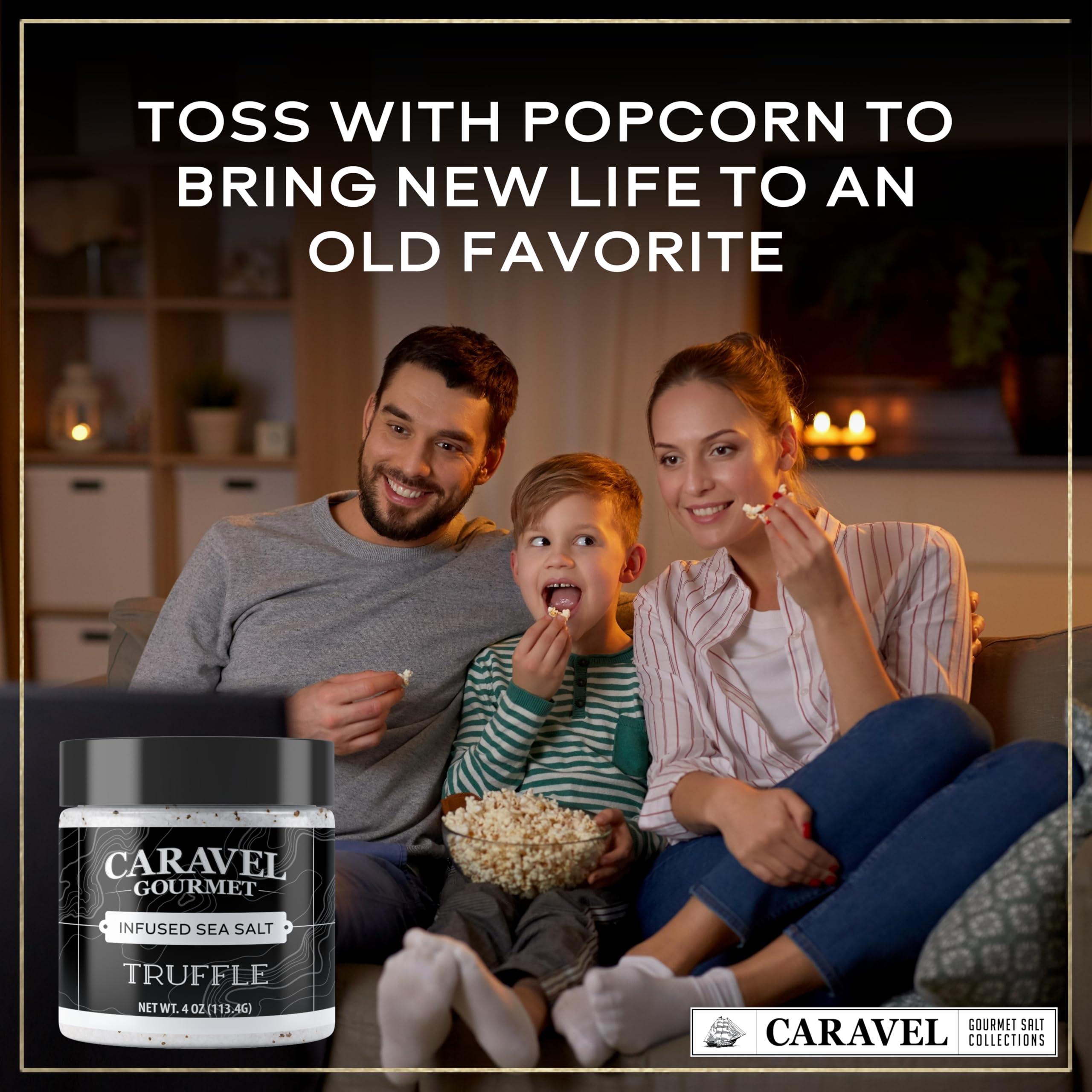 Caravel Gourmet Truffle Sea Salt - 4 oz Jar 3-Pack