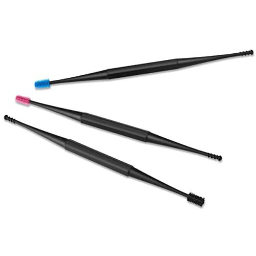 Healifty 9 pcs Silicone Earpicks Spiral and End Men Pick Tool Remover Women Double-Ended Earwax Double Massage Mixed Double-end Color for Adults Spoon Removal Wax Soft