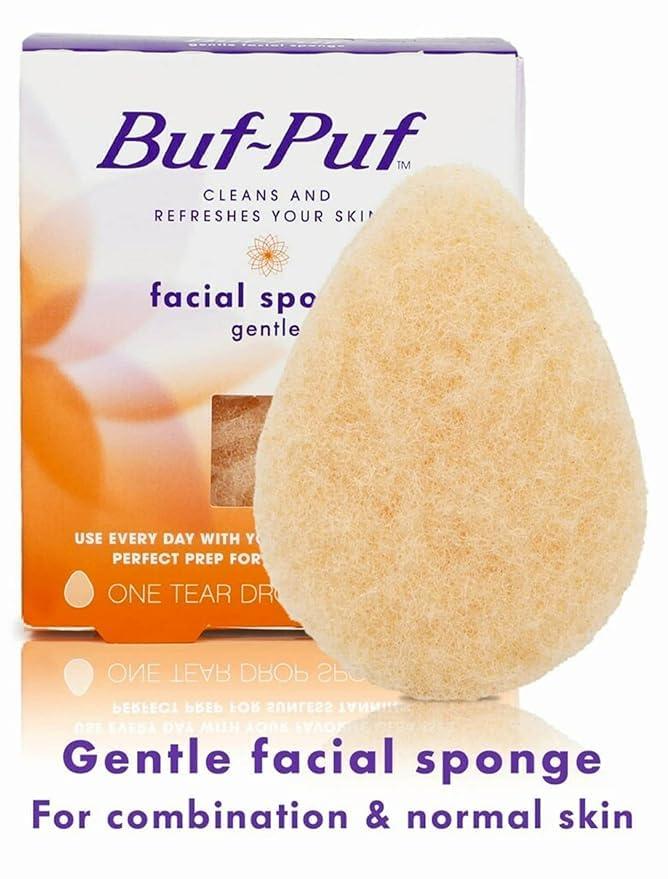 Buf-Puf Buf-Puf Gentle Facial Sponge, Dermatologist Developed, Removes Deep Down Dirt & Makeup That Causes Breakouts and Blackheads, Reusable, Exfoliating, 1 Count