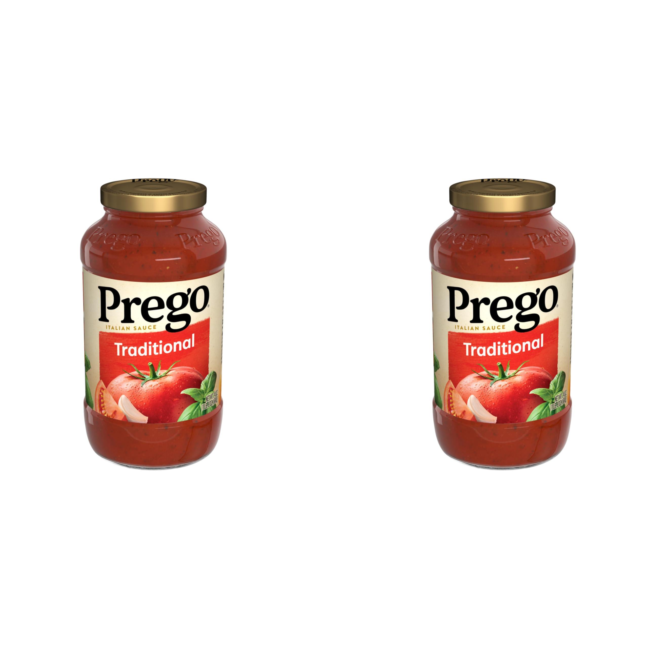 Prego Prego Traditional Pasta Sauce, 24 Oz Jar (Pack of 2)
