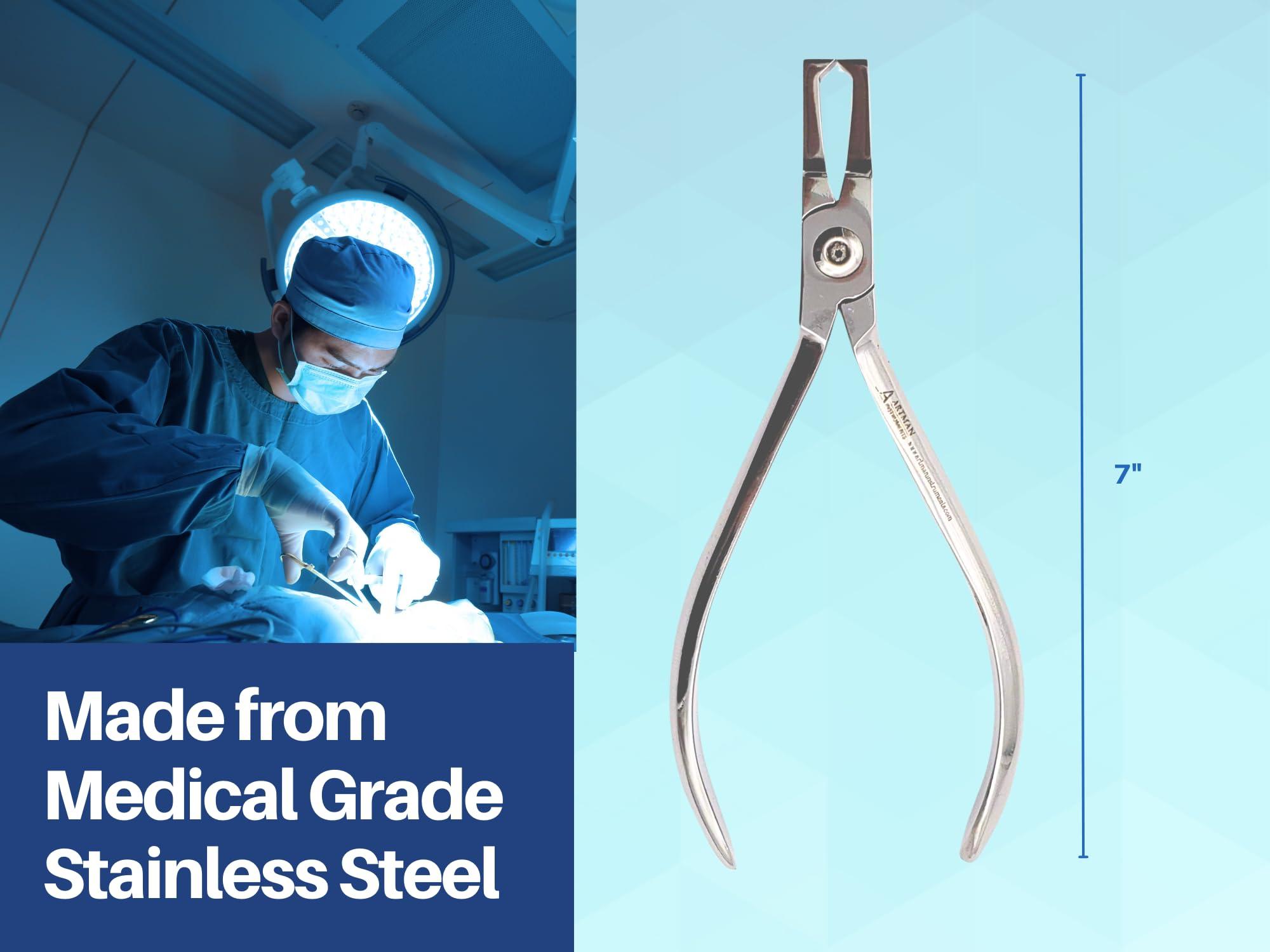 Artman Instruments ARTMAN INSTRUMENTS Braces Removal Tool Orthodontic Bracket Removing Pliers Medical Grade Stainless Steel, Autoclavable, Easy Braces Removing Tool