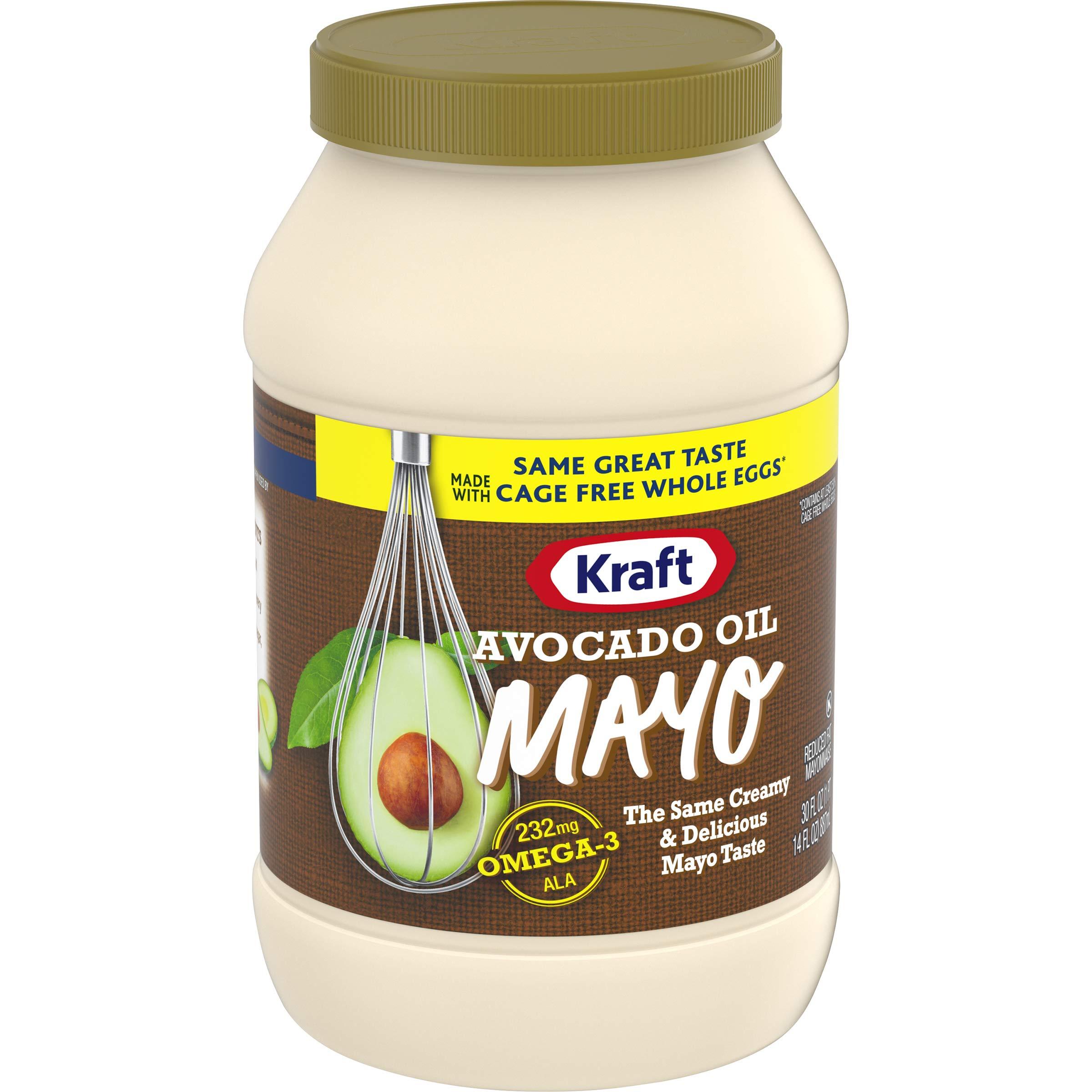 Kraft Kraft Mayo with Avocado Oil Reduced Fat Mayonnaise (30 fl oz Jar) (Pack of 2)