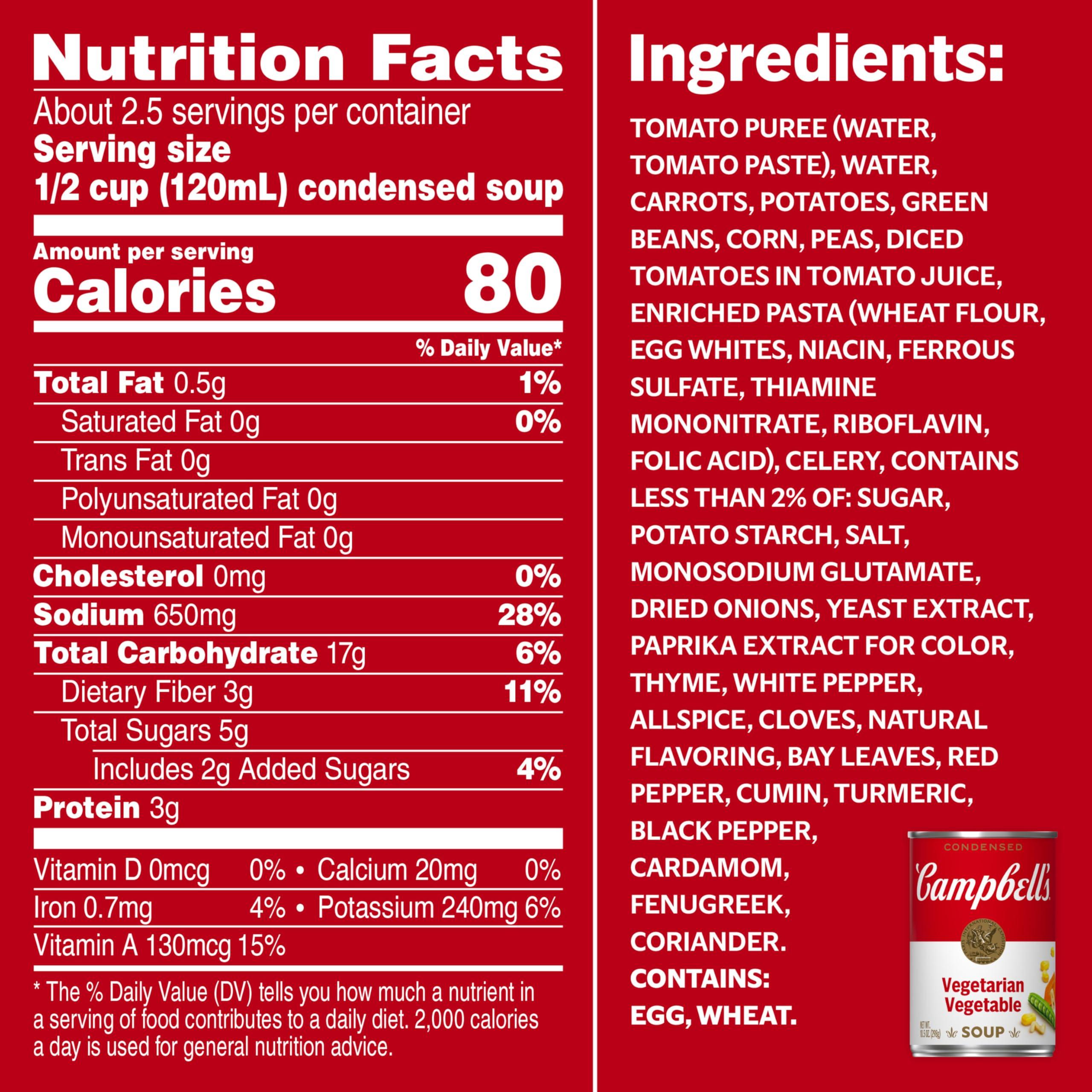 Campbell\'s Campbells Condensed Vegetarian Vegetable Soup, 10.5 Ounce Can