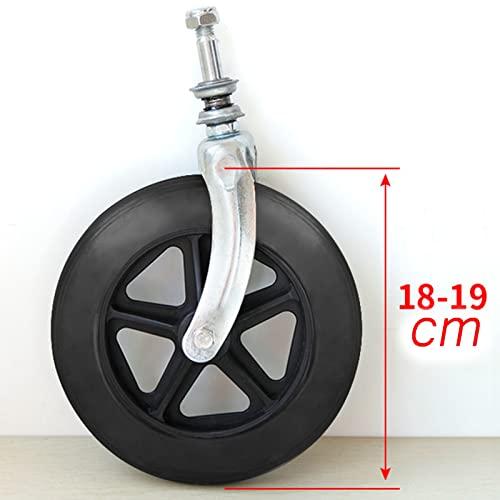 Wheelchair wheels A Wheelchair Accessories Front Fork Front Wheel Assembly with Bearing Manual Wheelchair Steering Wheels 8 Inch Front Small Wheels (Color : Black)