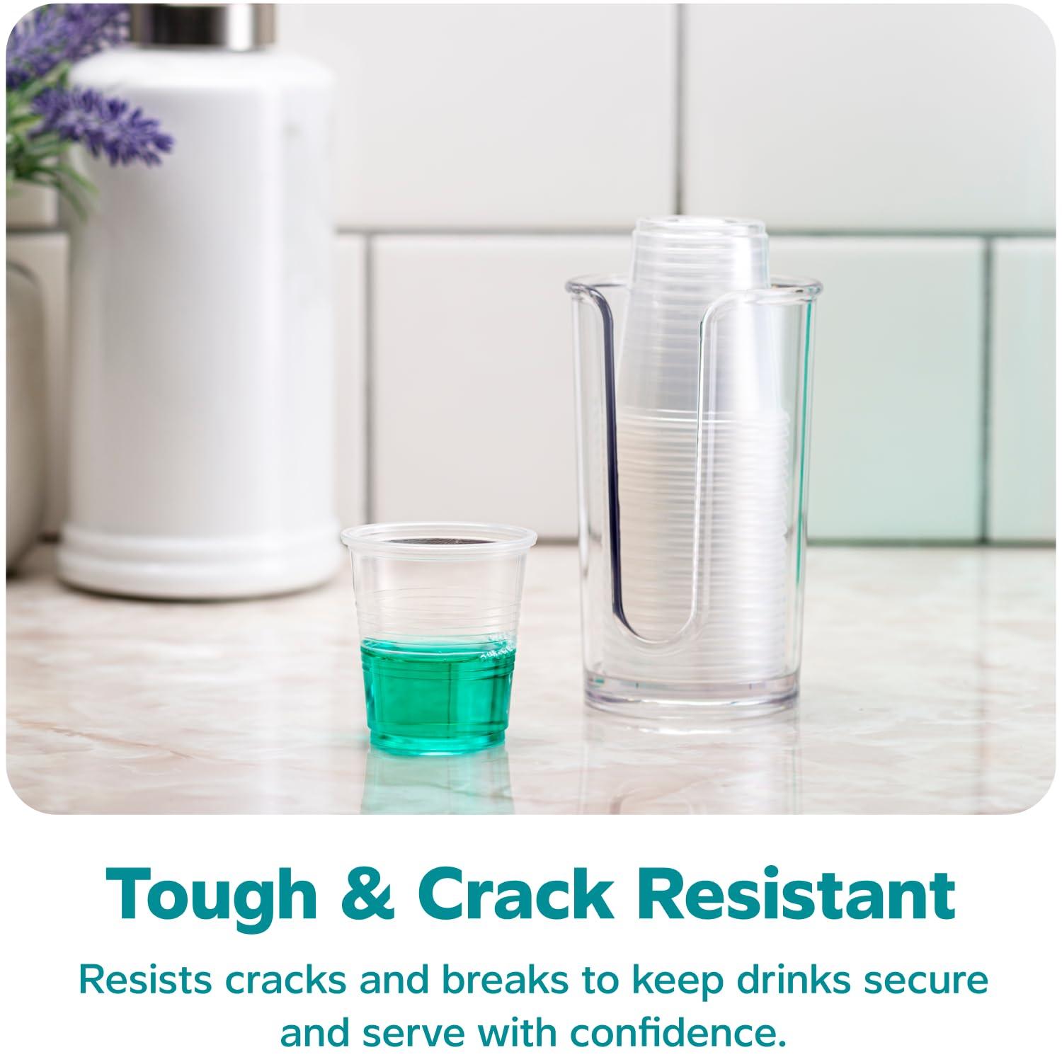 Comfy Package Comfy Package [3 oz. - 100 Count Clear Disposable Plastic Cups - Small Disposable Bathroom, Medicine Polypropylene, and Mouthwash Cups