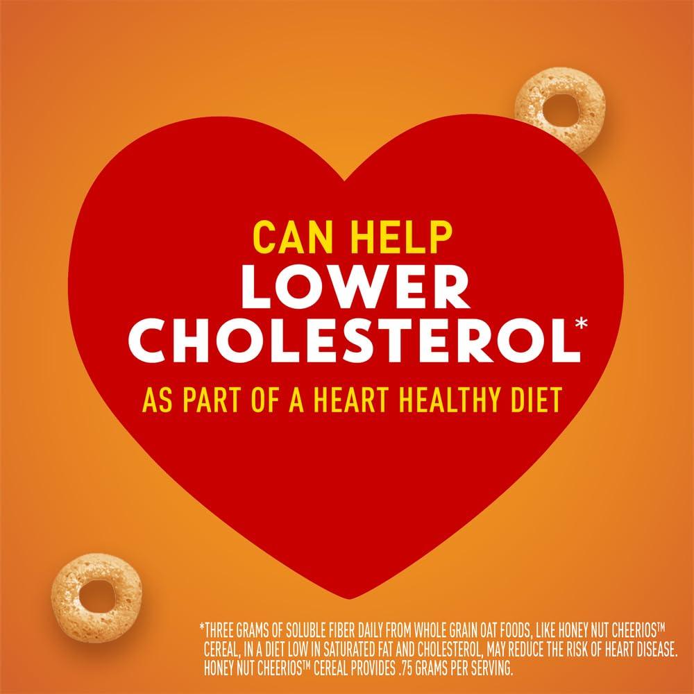 Cheerios Honey Nut Cheerios Cereal Single Serve Bowl, Heart Healthy Breakfast Cereal, Gluten Free Cereal with Whole Grain Oats, 1 Oz, 96 Count
