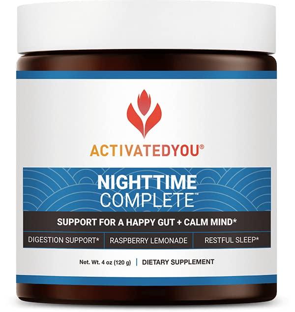 ACTIVATEDYOU ACTIVATEDYOU Morning Complete Daily Wellness Drink (Apple Cinnamon) Nighttime Complete (Raspberry Lemonade) with Prebiotics, Probiotics, and Green Superfoods, 30 Servings