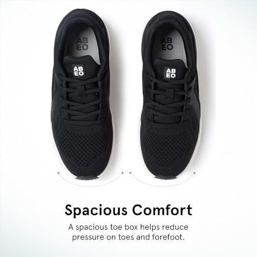 ABEO ABEO MXV Shift Womens Metatarsal Footbed Walking Shoes | Orthopedic Shoes for Women | Ball of Foot Pain Relief | Metatarsalgia Shoes Black 8.5 Medium