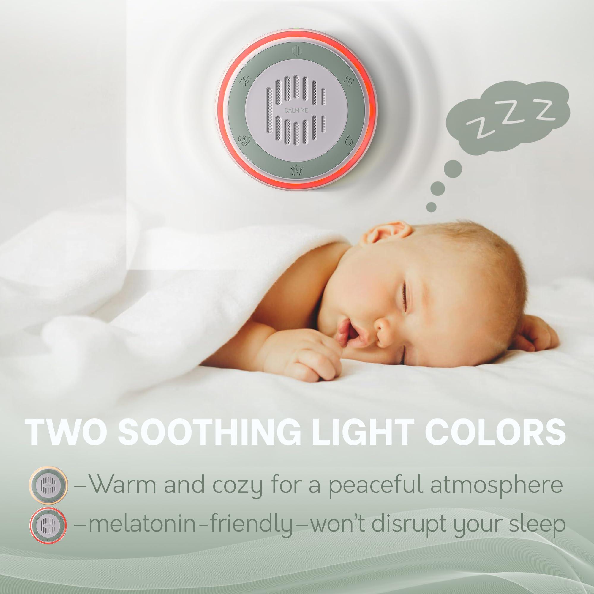 Calm Me Calm Me Wall Plug in Sound Machine for Office Privacy & Noise Canceling, White Noise Fan Noise Machine for Sleeping Adults & Baby, Portable Therapy Noise Maker with 20 Soothing Sounds & Nightlight.