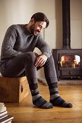HEAT HOLDERS Heat Holders Thermal Socks, Men's Original, US Shoe Size 7-12 (Grey Block Twist)