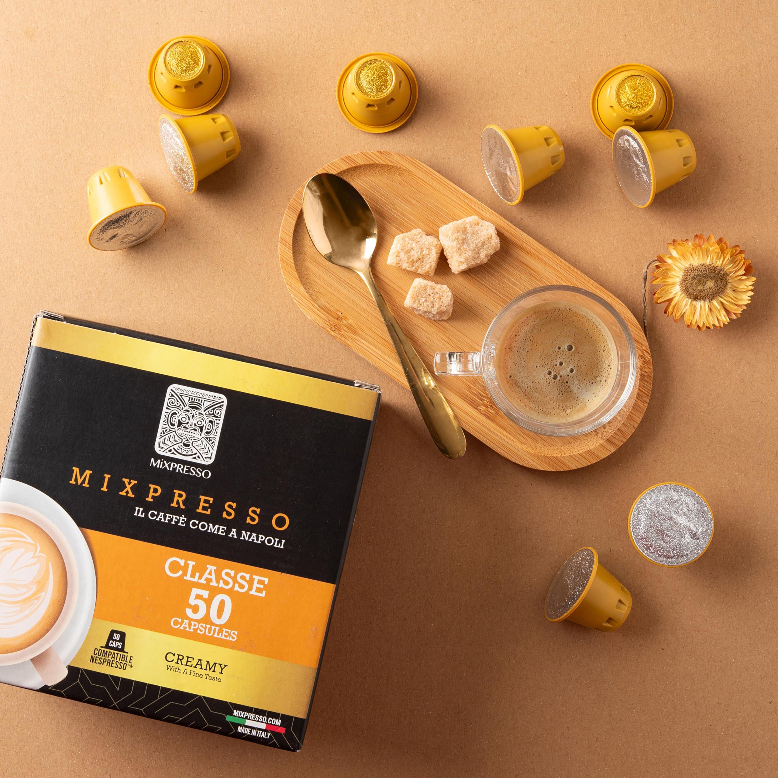 Mixpresso Mixpresso Capsule Spinning Carousel Holder Bundle with 50 Espresso Capsules, Classe (Compatible With Nespresso Machines) 360 Degree Rotatable Capsules Holder, Holds 40 Coffee Pods