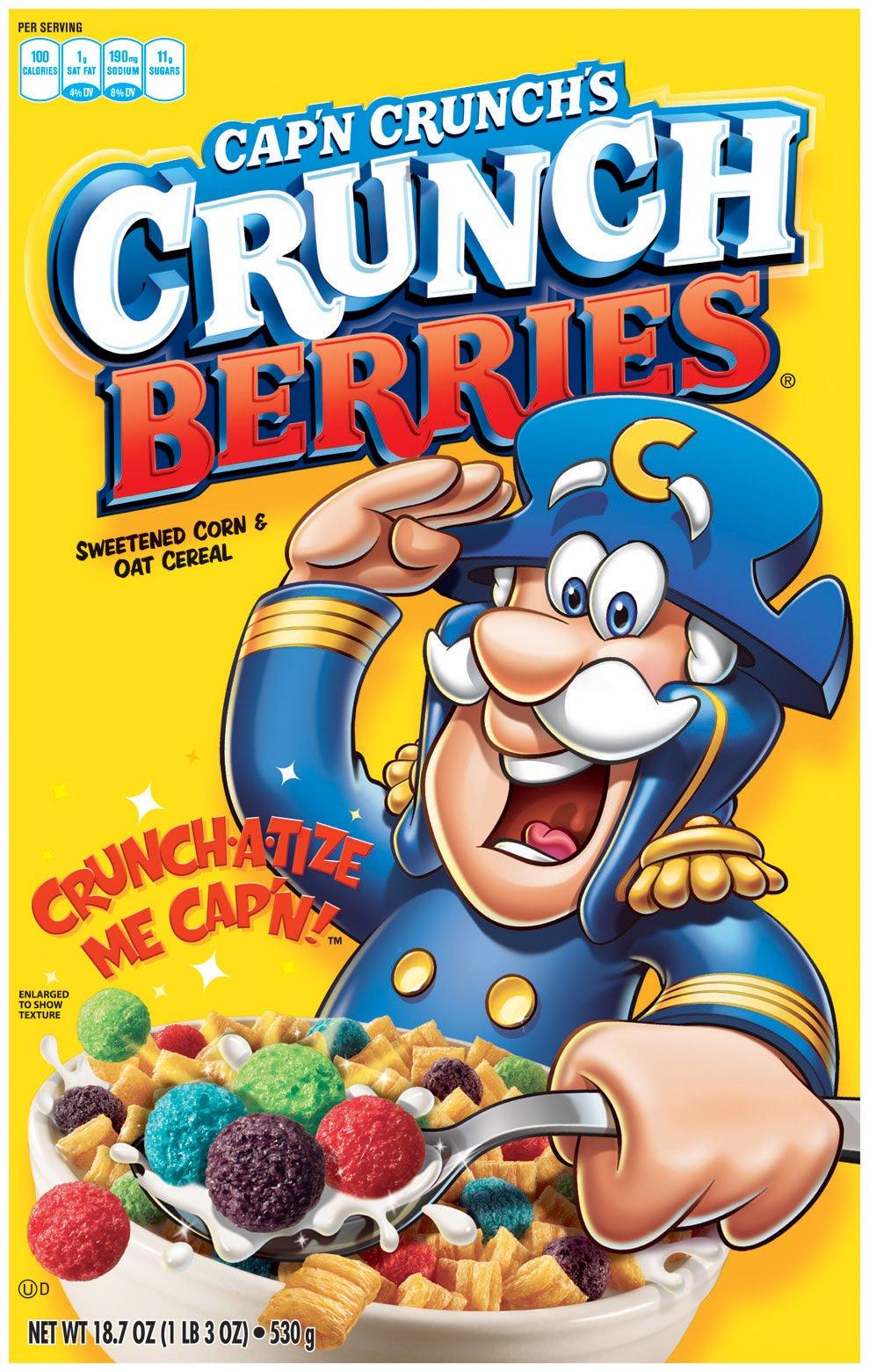 Cap'N Crunch's Cap'N Crunch's Crunch Berries, 18.7-Ounce Boxes (Pack of 5)