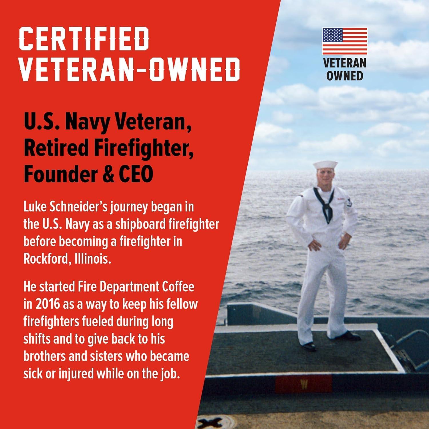 Fire Department Coffee Fire Department Coffee - Gives Back to Firefighters - Original Medium Roast Ground Coffee - Balanced & Smooth - Roasted in the USA - Veteran Owned (12 oz, Pack of 2)