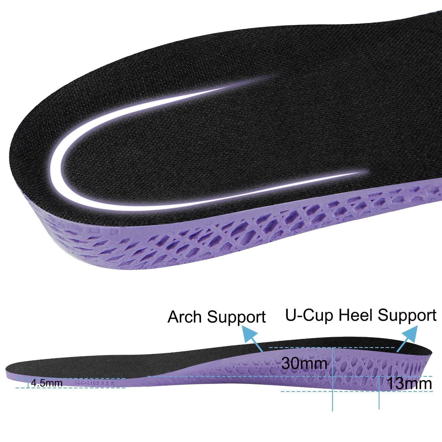 Endoto Insoles for Vans Shoes, Replacement Inserts for Men and Women\'s Skate Sneakers, Cushioned Inner Soles for Comfort and Foot Pain Relief(Size: US 11.5 Women/10 Men-EU 43)
