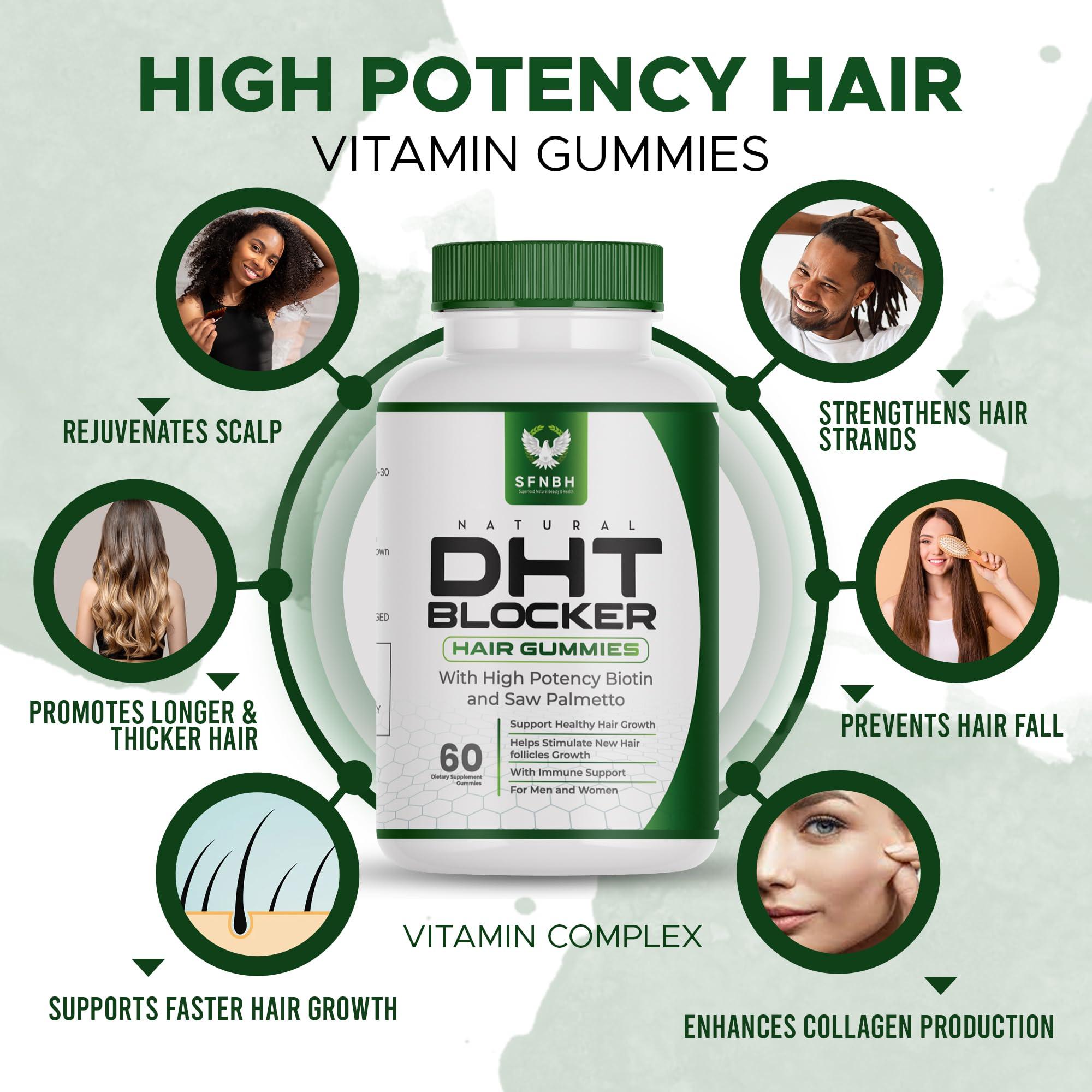 Superfood Natural Beauty and Health Products Natural DHT Blocker Hair Growth Gummies