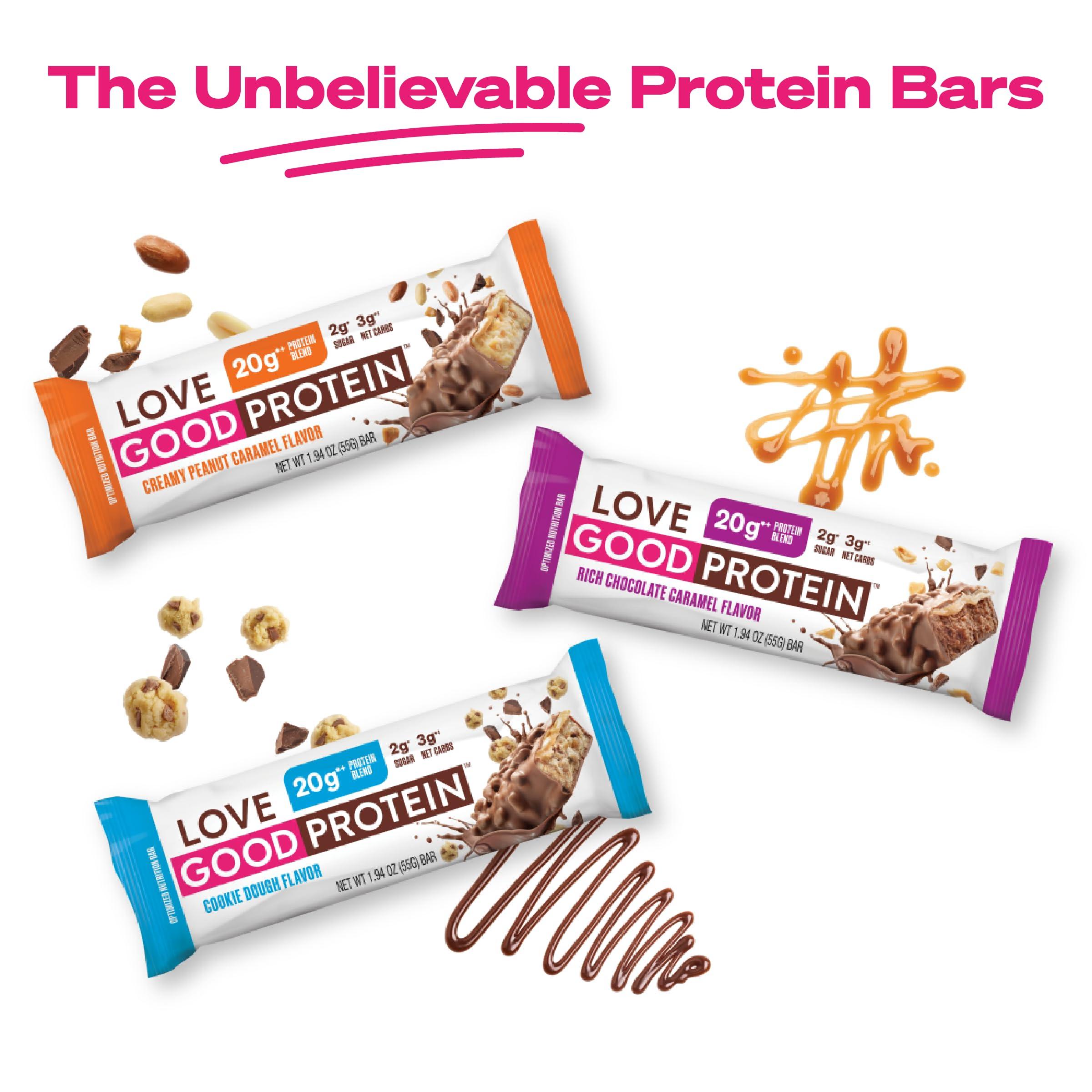 LOVE GOOD FATS Love Good Fats High Protein Bars - Peanut Caramel Protein Bar - 12 Pack