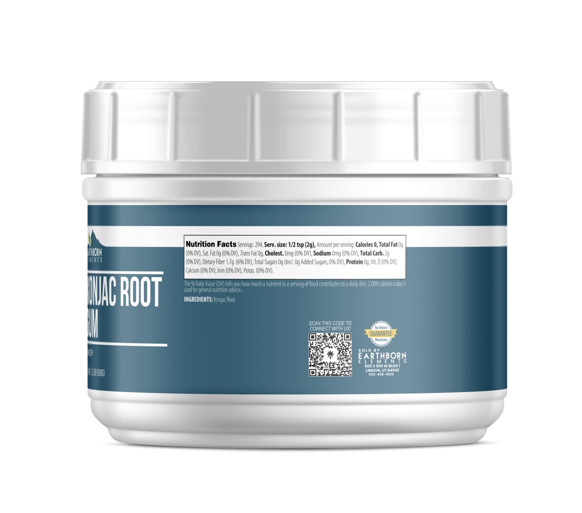 Earthborn Elements Earthborn Elements Calcium Carbonate Powder and Konjac Gum Powder Bundle, Various Sizes, Mess-Free Containers, Natural