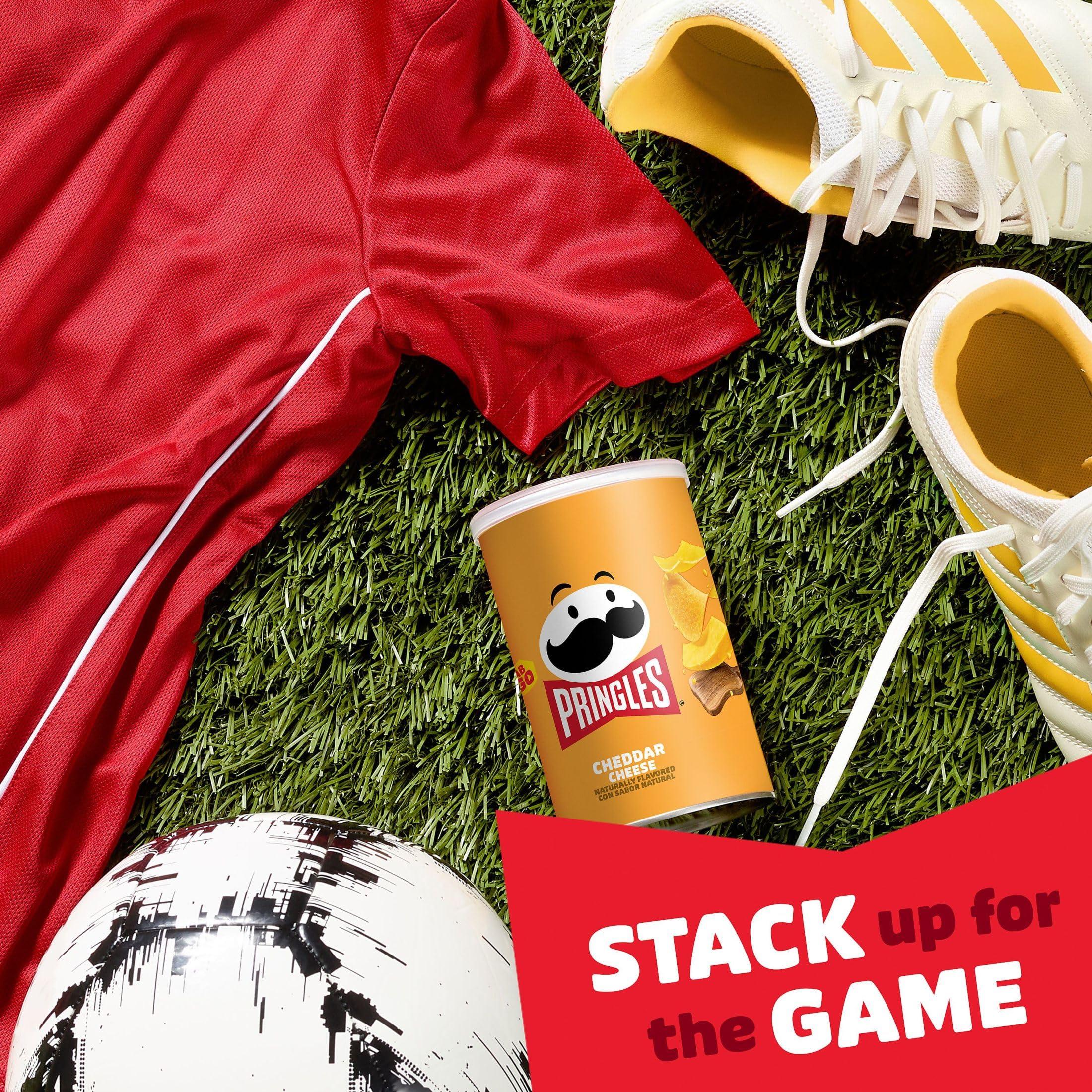 Pringles Pringles Potato Crisps Chips, Lunch Snacks, Office and Kids Snacks, Grab N\' Go, Cheddar Cheese (12 Cans)