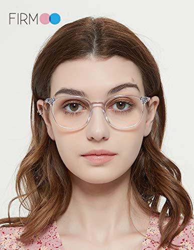 Firmoo Firmoo Blue Light Blocking Glasses, Clear Frame Reading Glasses 3.00, Anti UV Anti Eyestrain Computer Glasses, Bluelight Blocker Eyeglasses