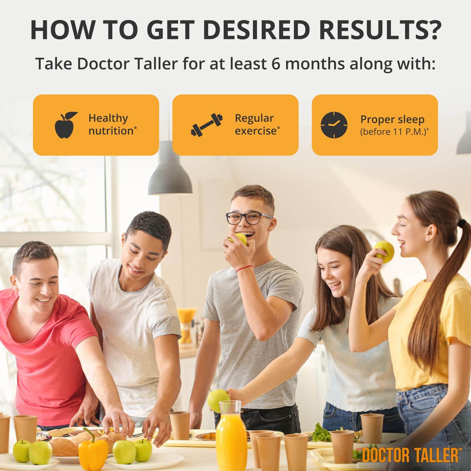 NuBest NuBest Doctor Taller - Height Growth Formula - Supports Height Growth and Immunity - Keto with Calcium, Vitamin D3, Vitamin K2, Amino Acids & Herbs for Children (8+) - 6 Pack | 6 Month Supply