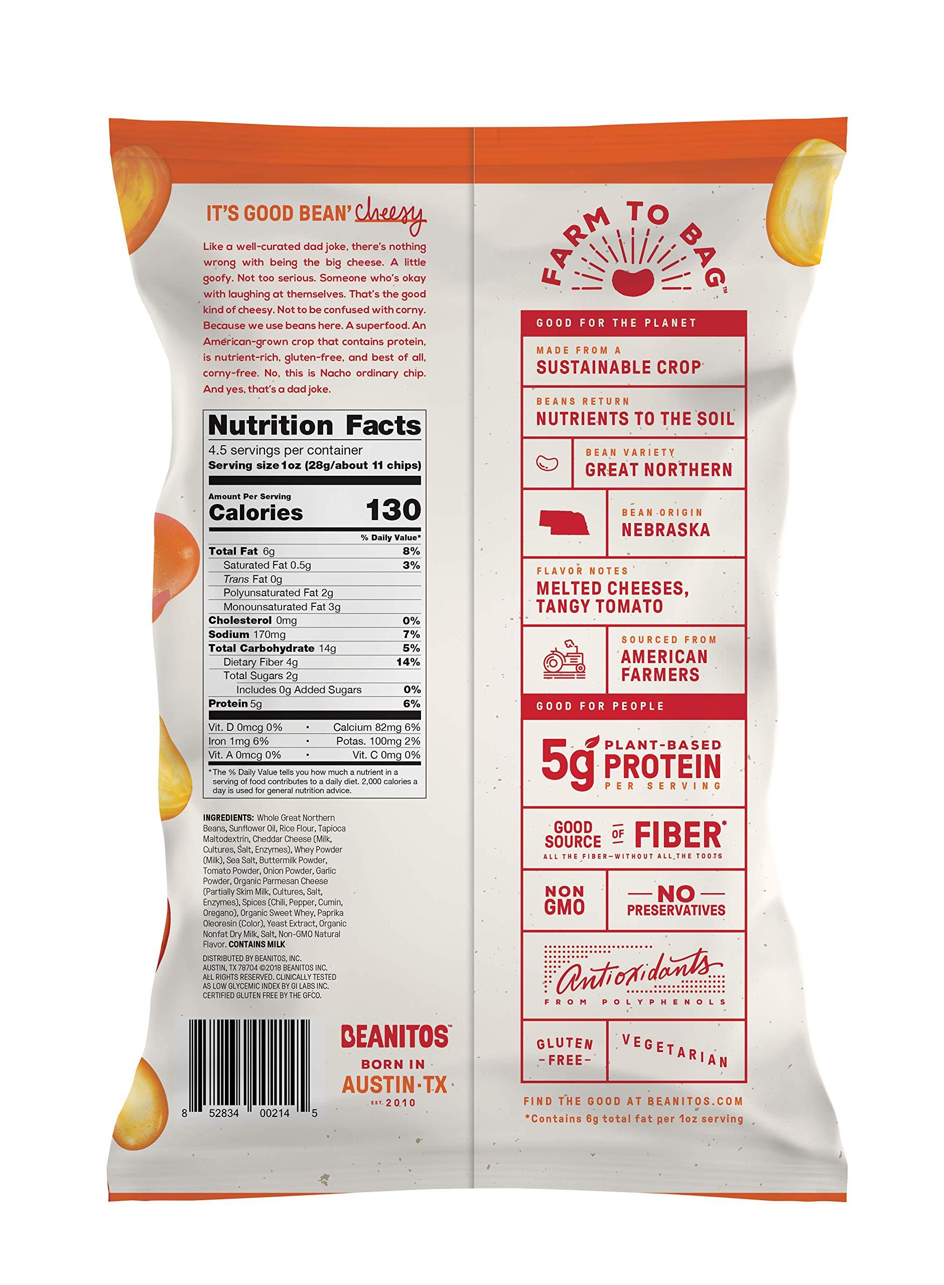 Beanitos Beanitos White Bean Chips - Nacho Nation - 6 oz Bag - White Bean Tortilla Chips - Vegetarian Snack with Good Source of Plant Protein and Fiber