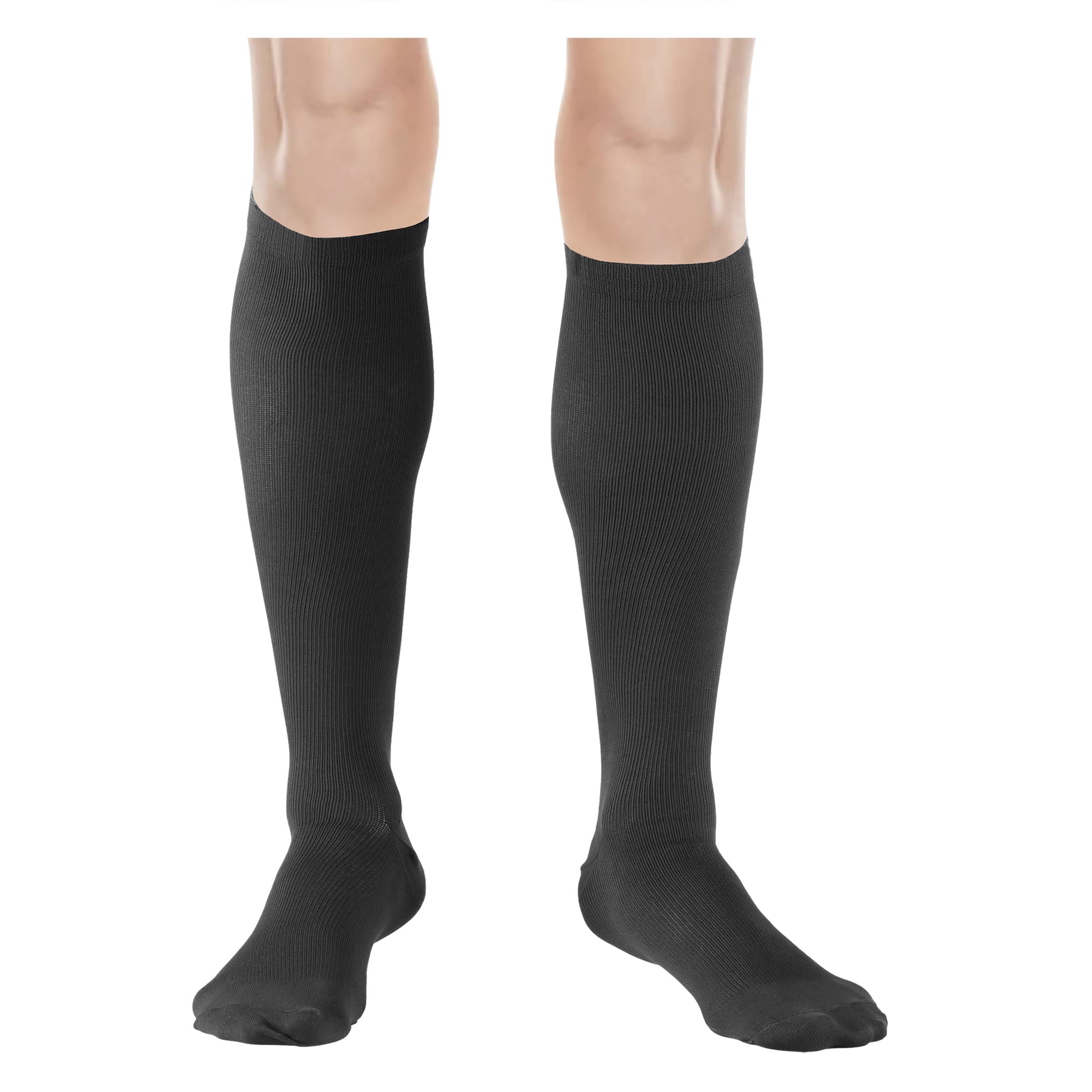 Truform Truform Women\'s 15-20 mmHg Medical Compression Socks, Moderate Support Soft Stretch Comfort Microfiber, Knee High, Closed Toe, Black, Large