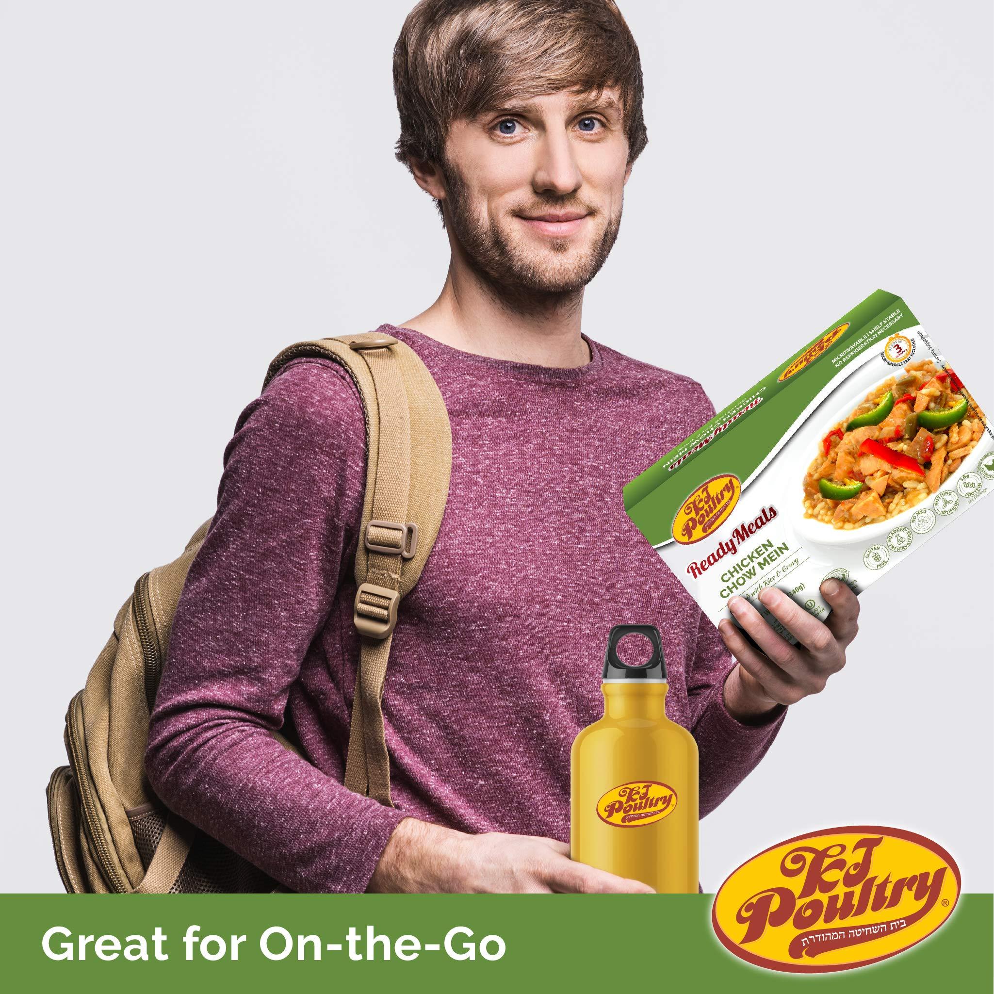 KJ Poultry KJ Poultry Kosher Ready Meals - Chicken Chow Mein, MRE Meat Meals Ready to Eat, Gluten Free (6 Pack) Prepared Entree Fully Cooked, Shelf Stable Microwave Dinner Travel Military Camping Survival