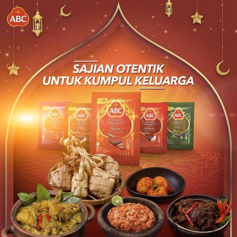 PT.Heinz ABC Indonesia ABC Sambal Nusantara Geprek, Indonesian Spicy Chili Sauce, Pouch 180g (Pack of 1)