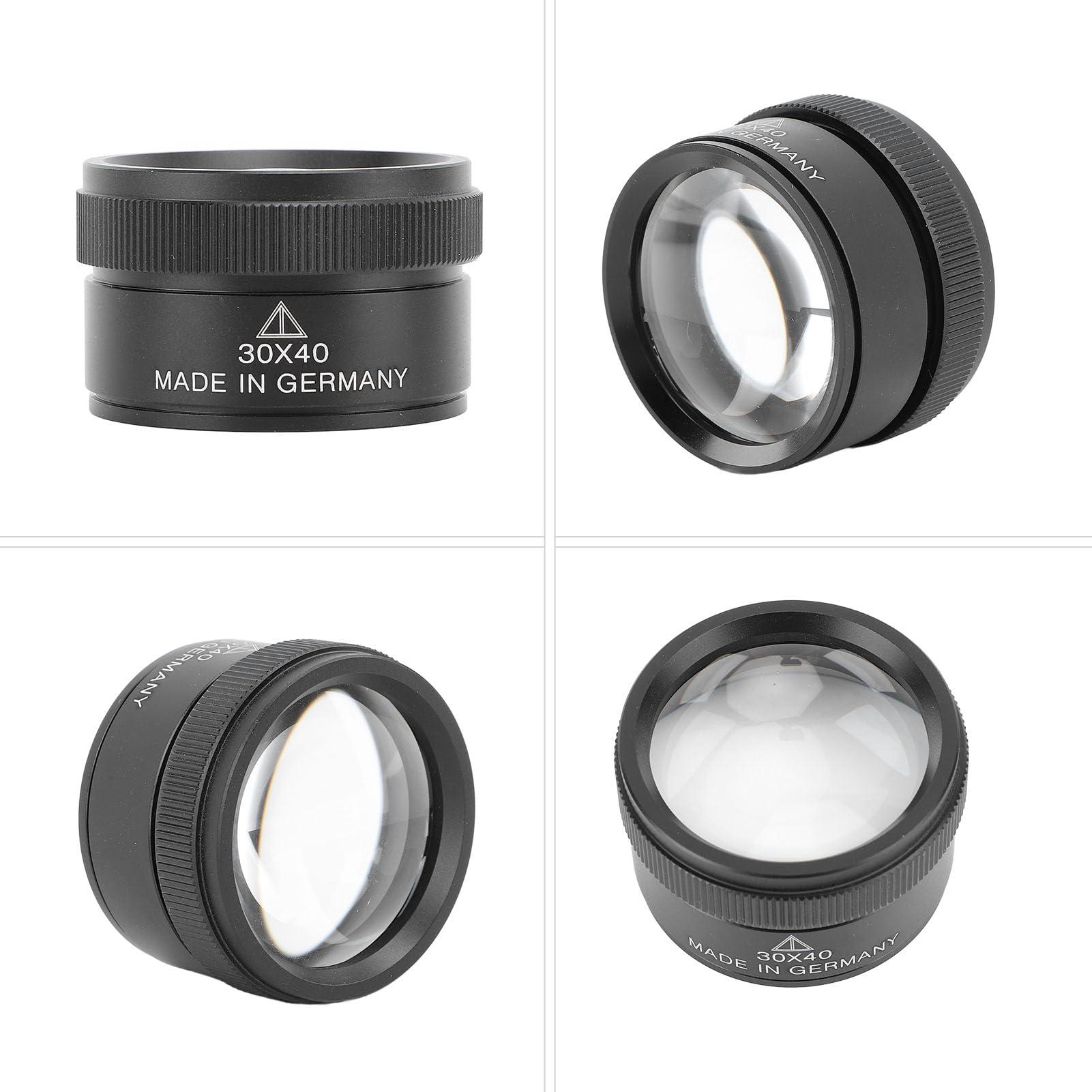 Diydeg 30X Optics Loupes Magnifier Loop, Professional Jewelry Magnifier Glasses Magnifying Lens, Portable Pocket Jewelry Loupe Desktop Reading Magnifier Lens for Jeweler, Stamps
