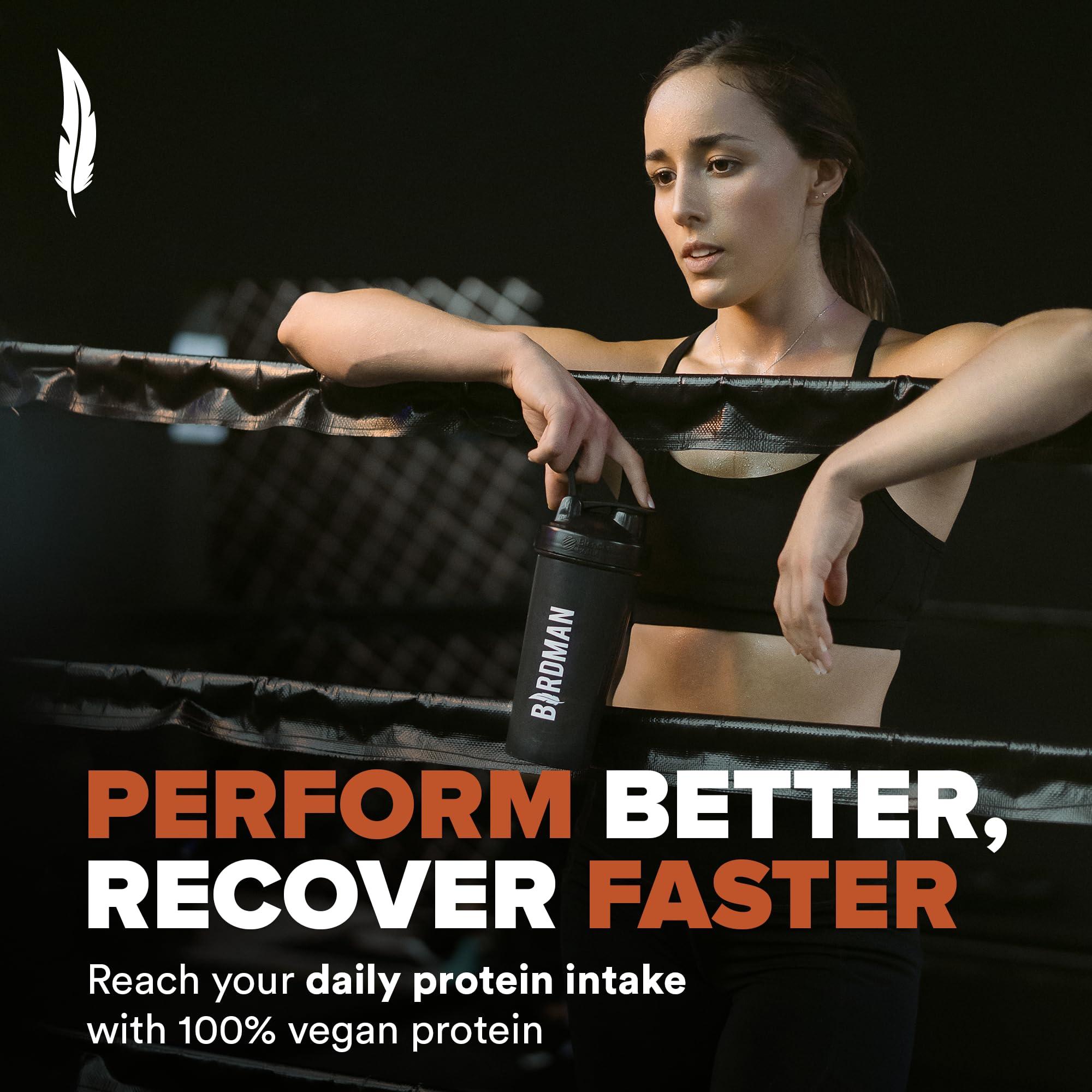 BIRDMAN Birdman Falcon Performance Vegan Protein Powder, 31g Protein, 5g Creatine, 5g BCAA, Probiotics, Electrolytes, Pre Workout, Low Carb, Sugar Free & Dairy Free, Plant Based Chocolate Protein -19 servings