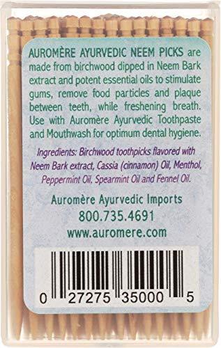 Auromere Auromere Ayurvedic Oral Care Ayurvedic Neem Picks 100 count (a)