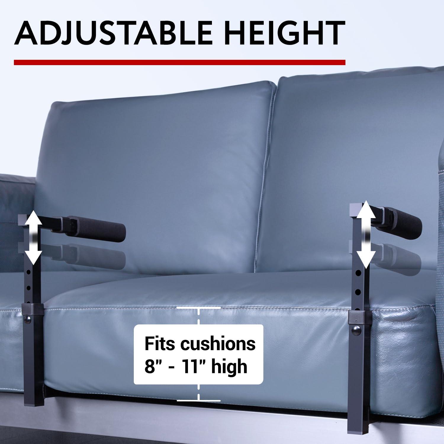 IMPRESA [2 Pack] Arm Chair Stand Assist Rail - Adjustable Heavy Duty Couch Assist for Elderly - Handicap Mobility Aids & Equipment - Arm Chair Assist for Elderly - Chair Lift Assist Devices for Seniors