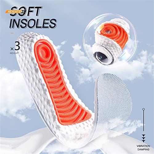 YURRUON Height Increase Insole Elastic Shock Absorbing Sports Shoe Insoles, Heel Lift Inserts Elevator Insoles for Men & Women