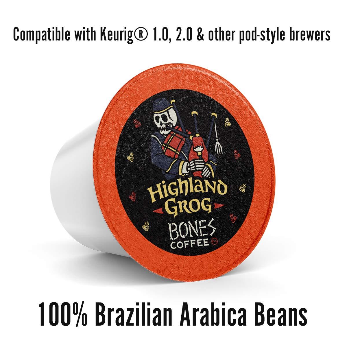 Bones Coffee Company Bones Coffee Company Highland Grog and Bananas Foster 12ct Single Serve Coffee Pods Bundle