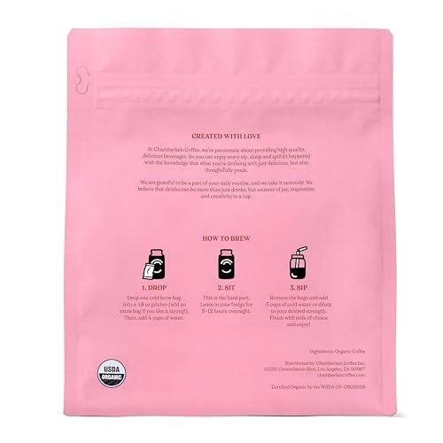 Chamberlain Coffee Chamberlain Coffee Fluffy Lamb Vanilla Cold Brew Bags - XL Cold Brew Bags - Premeasured, Ready to Brew, Cold Brew Coffee Packs - Contains 4 XL Cold Brew Bags, Makes 4 Cups of Coffee Per Bag