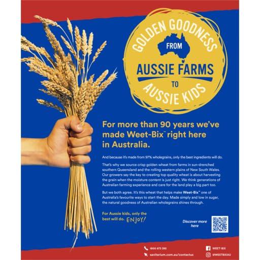 Sanitarium Weet-Bix Weet-Bix (1.2kg BOX) Biscuits Wholegrain Cereal, Lightly Sweet Wholegrain Wheat Biscuits, Delicious as Part of Breakfasts or Snacks