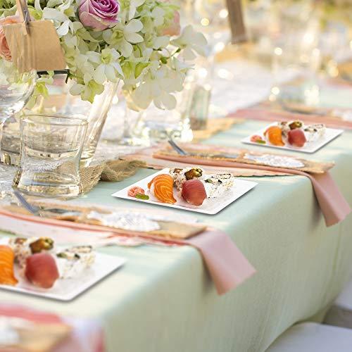 Oasis Creations Oasis Creations Clear Square Plates Set 9" - 50 Count - Premium Hard Clear Plastic - Disposable and Reusable - Dinner Plates - Salad Plates - Party Plate Set - Weddings, Parties, Events & More!