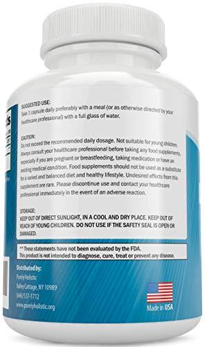 Purely Holistic Purely Holistic L-Theanine 200mg (Double-Strength) 180 Vegan Capsules a 6 Month Supply, Non GMO & Gluten Free Ltheanine Vitamins