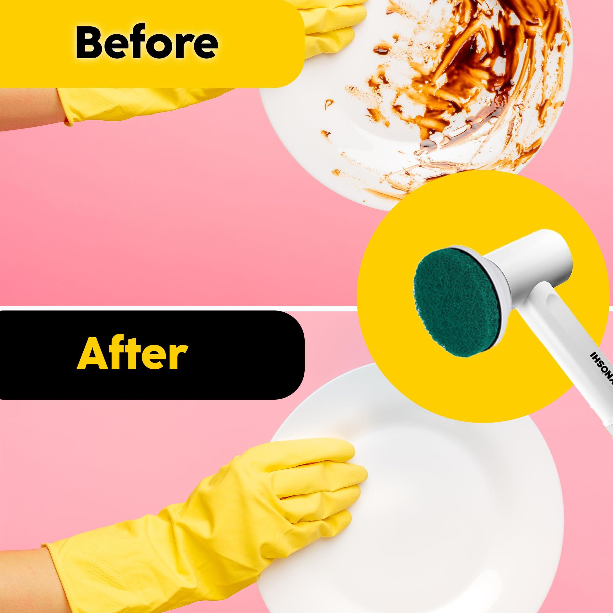SYNOSHI Synoshi Sponge Brush Heads (6 Units) for Electric Spin Scrubber | Designed for Cleaning Smooth Surfaces