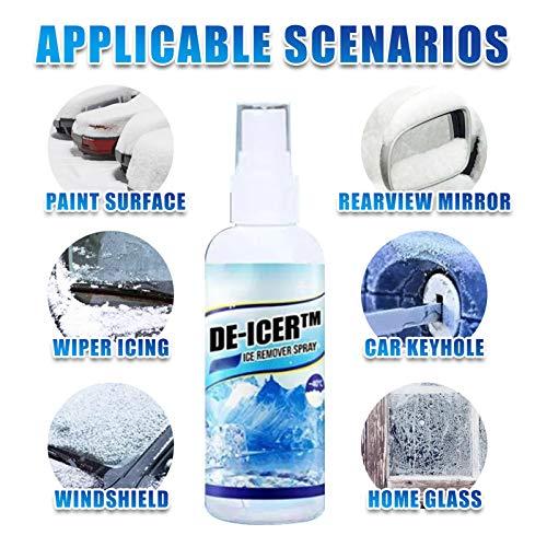 MAMaiuh De-icer Windshield Trigger Spray No harming Your car’s Glass or Paint Finish,Spray De-Icer Ice Remover Spray for Windows, Mirrors, Key Locks, latches and More (30ML)