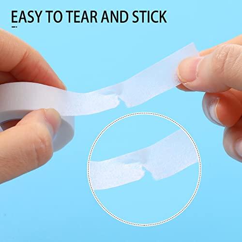 Nuanchu 6 Rolls Flexible Skin Tape Breathable Nose Tape Self Adhesive Gauze Tape for Wound Injuries Swelling Sports, 0.5 Inch x 10 Yards (White)