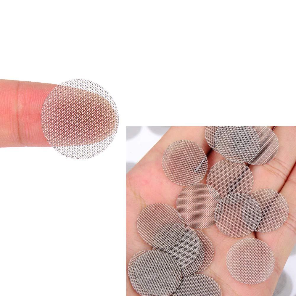 VideoPUP VideoPUP 50 Pieces 60 mesh 1/2 Inch Stainless Steel Screens Pipe Screen Filters, Premium Type 304 Pipe Screen Filters, Silver