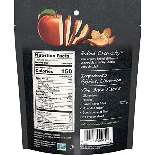 Bare Bare Baked Crunchy Apple Chips, Cinnamon, Gluten Free, 1.4 Ounce Bag, 6 Count