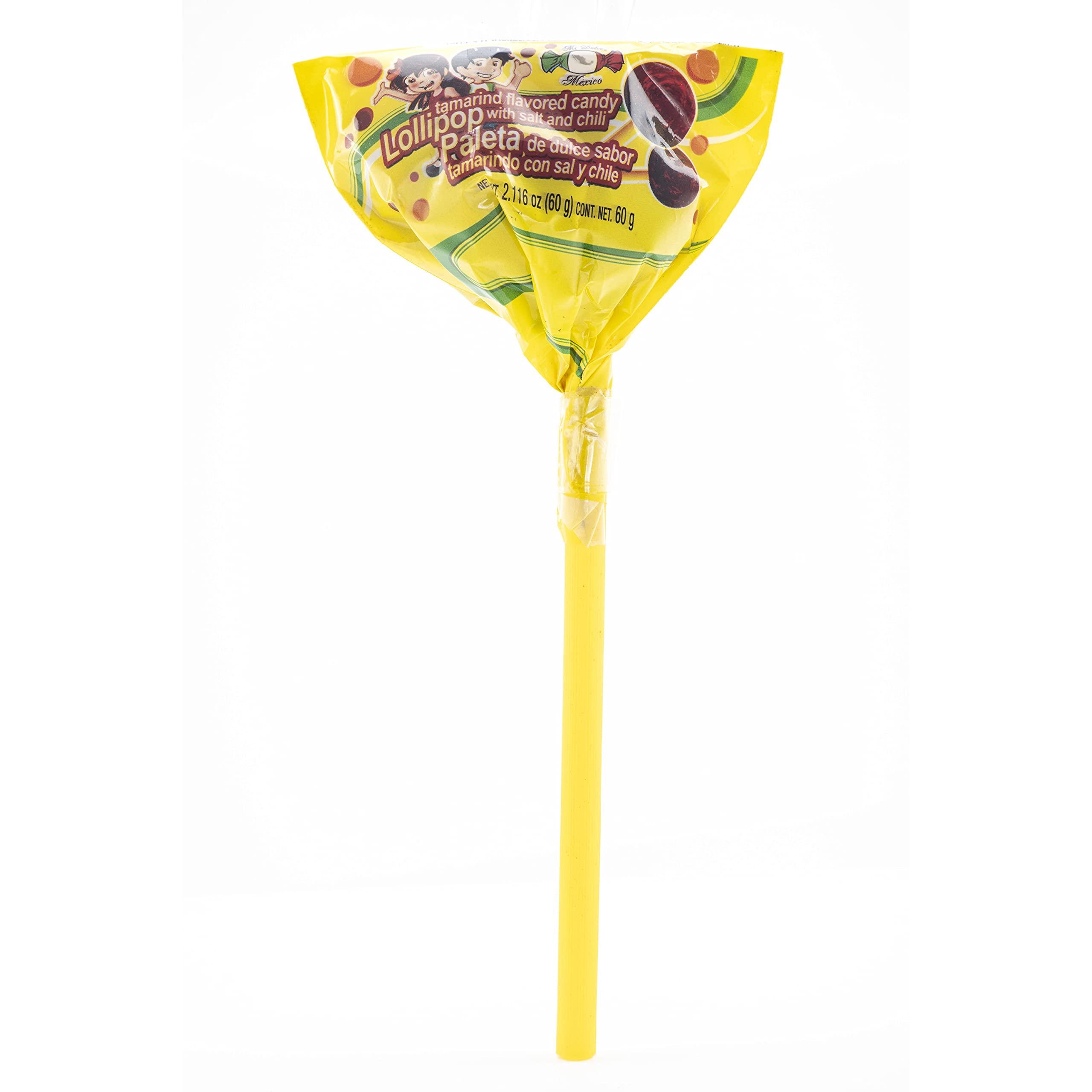 Mi Dulce Mexico MI Dulce Mexico Tamarind flavored Lollipop Jar 2lb 10.25oz 20pc 2.1 OZ PC